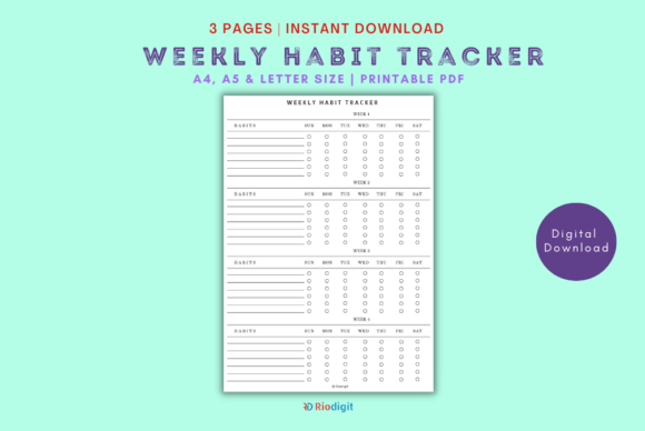 Weekly Planner Printable (FREE) - Riodigit